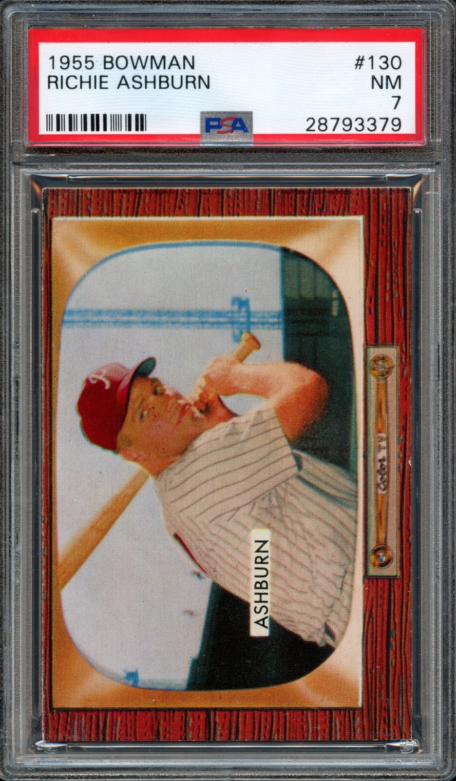 BB - 1955 Bowman - #130 - Richie Ashburn - PSA 7 - NM