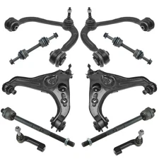 10 Piece Steering & Suspension Kit Control Arms Tie Rods Sway Bar End Links New