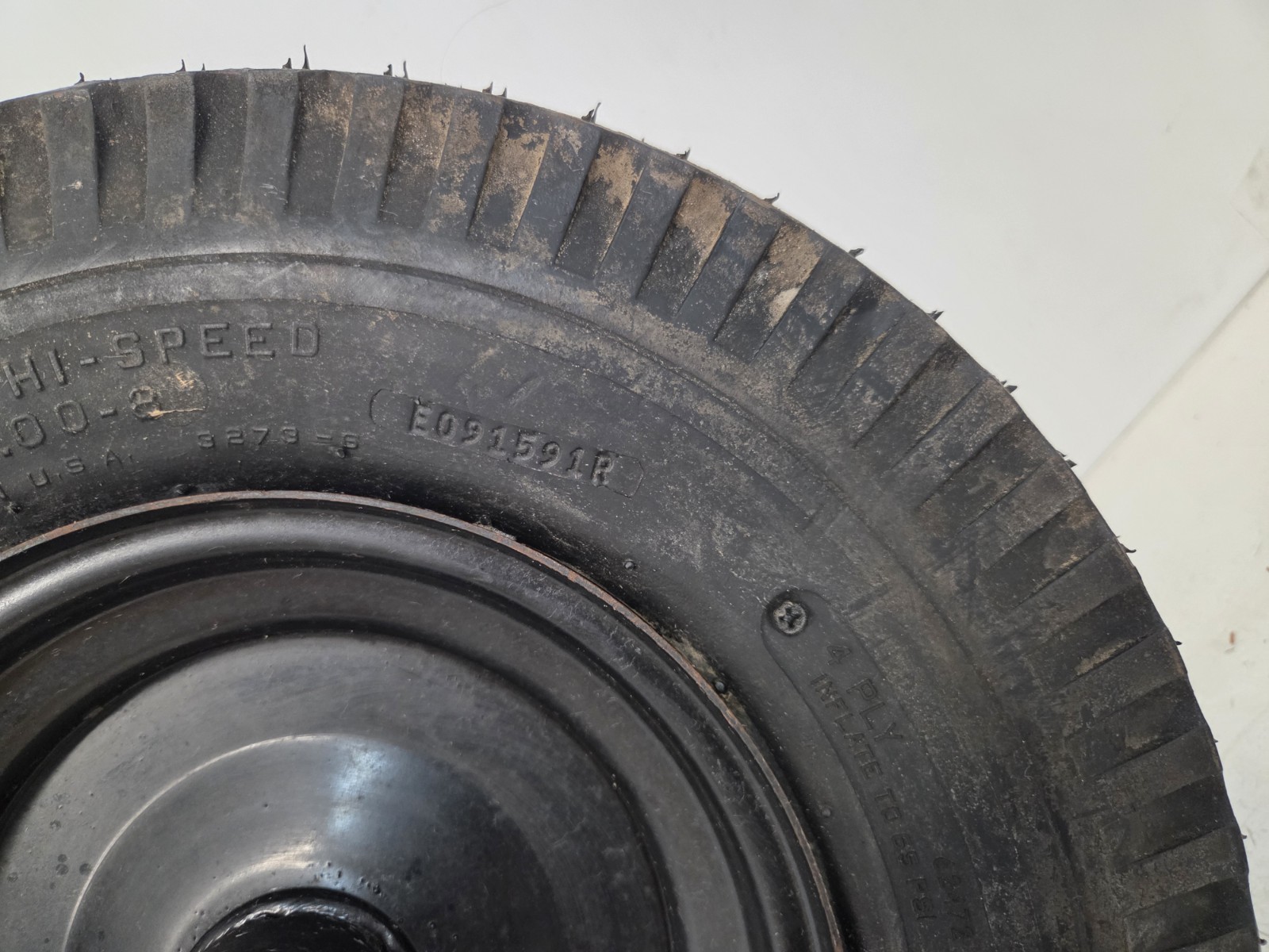 Vintage NOS Sears Allstate Single Wheel Trailer Wheel and Tire  4.80/4.00-8