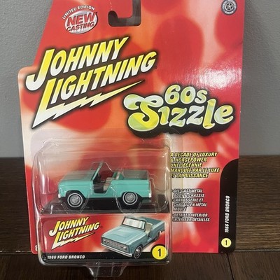 Johnny Lightning 60s Sizzle 1966 Ford Bronco Blue Diecast 1/64