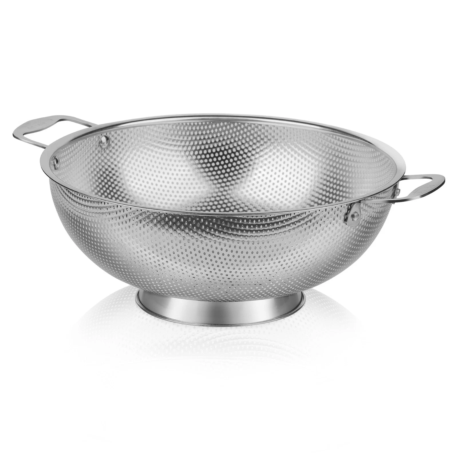Large 6-Qt Colander, 18/8 Stainless Steel Mesh Strainer for Kitchen, Food Sie...