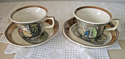 2 X SAMMLER ADAMS DICKENS TASSEN & UNTERTASSEN