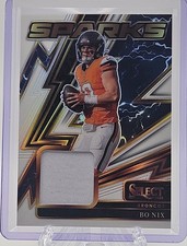 2025 Select Sparks Patch White /99 SPK-BNX Bo Nix Broncos #34/99