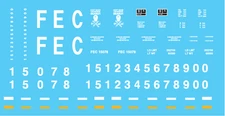 N Scale - FEC Ortner Open Hopper Large Lettering Decal