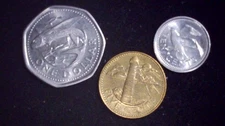 Barbados - Trio - $1 + 5 & 10 Cents - See Photo for Dates