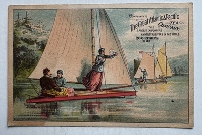 ca 1888 Advertising Trade Card A&P Great Atlantic & Pacific Tea Co Baking Powder