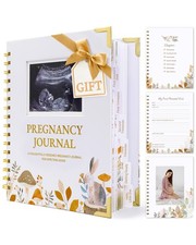 Pregnancy Journal Hardcover Expecting Mom Memory Book Diary A5 Gold New