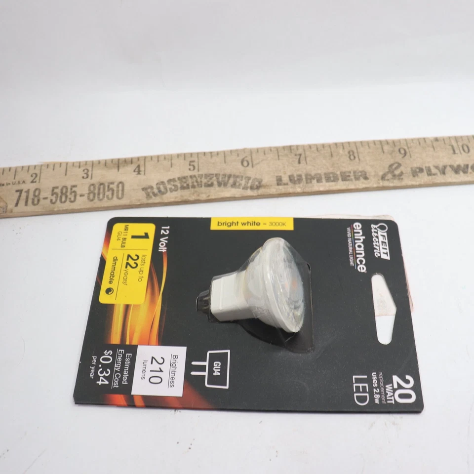 Feit LED Flood Light Bulb Bi-Pin Base Dimmable Bright White 12V/20W Equivalent  - Image 3 of 4