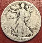 1920-D Walking Liberty Half Dollar. Free Shipping