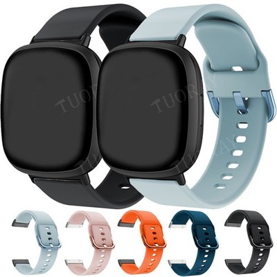 Silikon Sport Armband Für Fitbit Versa 4 Versa 3 / Sense 2 Ersatz Smartwatch NEU