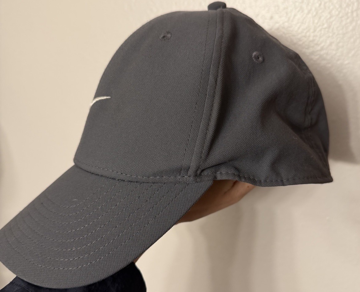 Nike Dry Fit Club Cap Hat Adjustable L/XL Lightweight Gray thumbnail 2