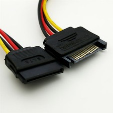 1pcs 8 Inches Male to Female Jack 15 Pin 15P SATA Power Extension Cable 20cm