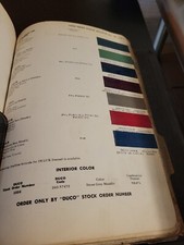 1953 DUPONT DUCO DULUX NASH COLORS PAINT CHIP SWATCH SHEET BULLETIN NO 20