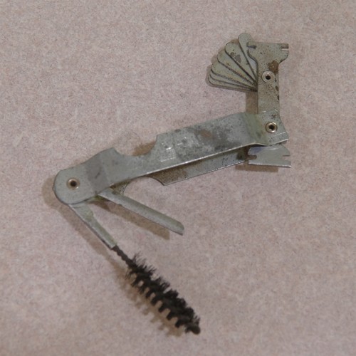 Vintage "Handy" Spark Plug Adjusting Gap Cleaner Tool with Brush Made in USA