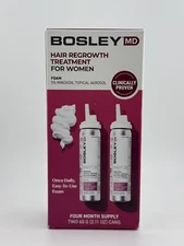 Bosley Hair Regrowth Treatment Women 5% Minoxidil Topical Aerosol NIB 01/2027