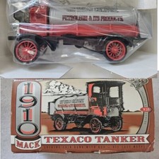 NEW IN BOX Ertl Texaco 1910 Mack Tanker Locking Coin Bank w/ Key Collector's Ser