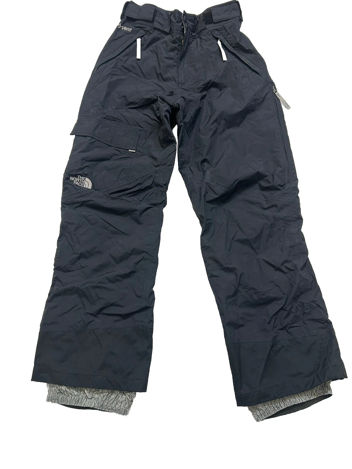 North Face Snow Ski Pants Women Size S Hyvent Waterproof Insulated Light Gray