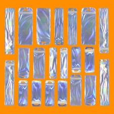 Pack of 100 Clear & Holographic Stationary Beauty Packaging Supply Mylar Bags