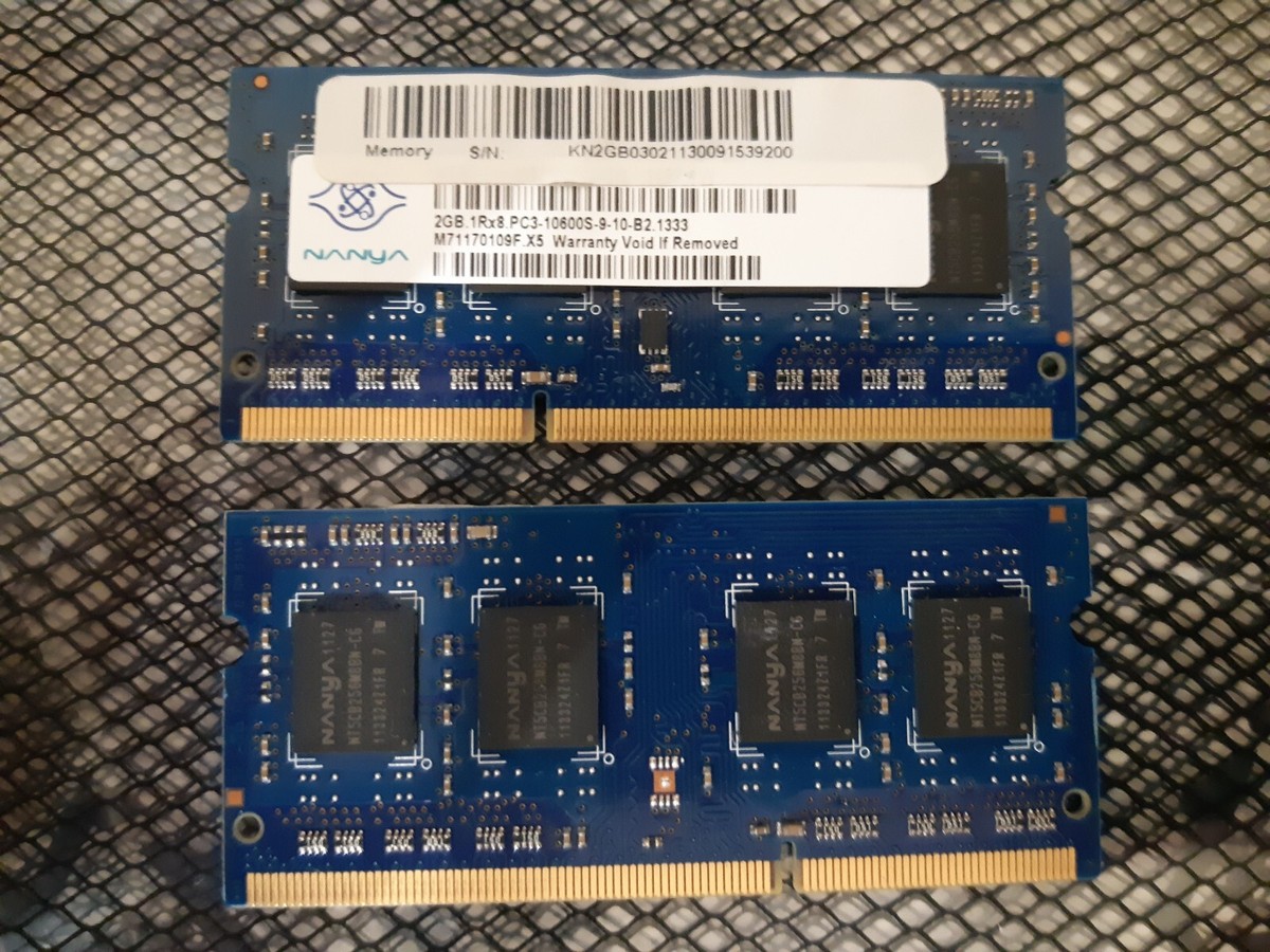 中古メモリ NANYA【ナンヤ】 合計8GB(4GB×2枚） ノートパソコン用 PC3