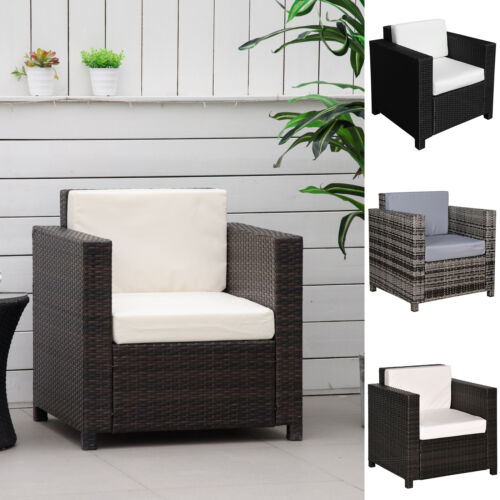 1 Sitzer Gartenterrasse Rattan Korb Möbel Einzelwürfel Stuhl Sofa Outdoor - Bild 1 von 34