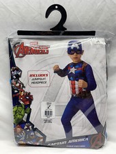 Brand New Avengers CAPTAIN AMERICA -Childs Costume- M, 5-7YO,Jumpsuits  Mask 