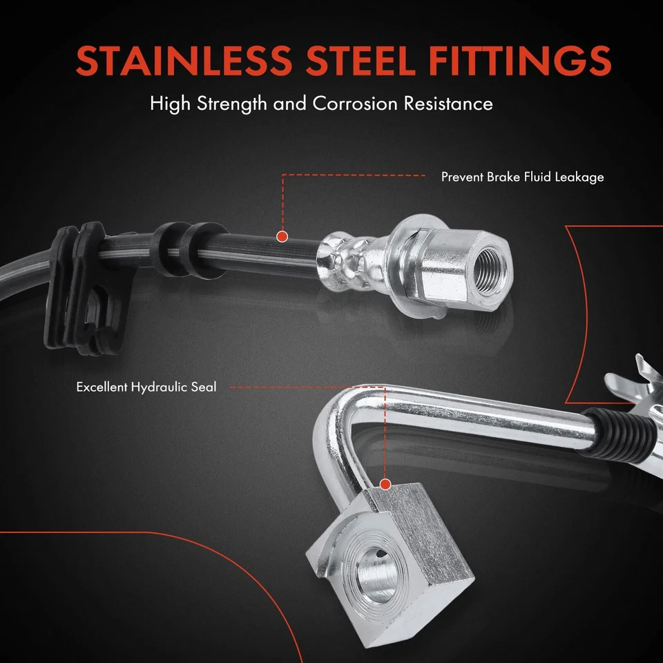 Manguera hidráulica de freno delantera A-Premium 2x para Ford Freestar Mercury Monterey Foto 4 de 4