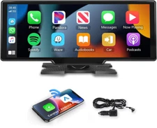 10.26" 2K Car Portable Wireless Apple CarPlay Android Auto Touch Screen Radio FM