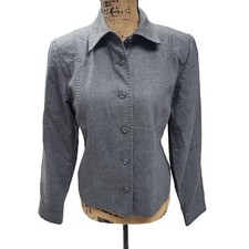 Vintage Pendleton Women's Size 8 100 Virgin Wool Jacket Blazer Gray EUC