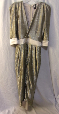 sachin and babi light blue dress Vintage Zhivago Evening Dress Size 4 Long Metallic/Poly Very Good Condition