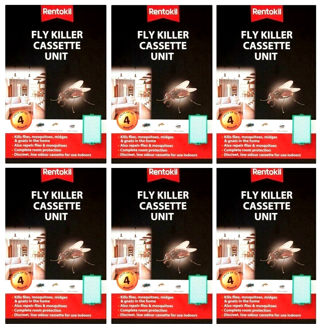 6 x Rentokil Fly Killer Cassette Unit Kills Flies Mosquitoes Moth Pest Control eBay