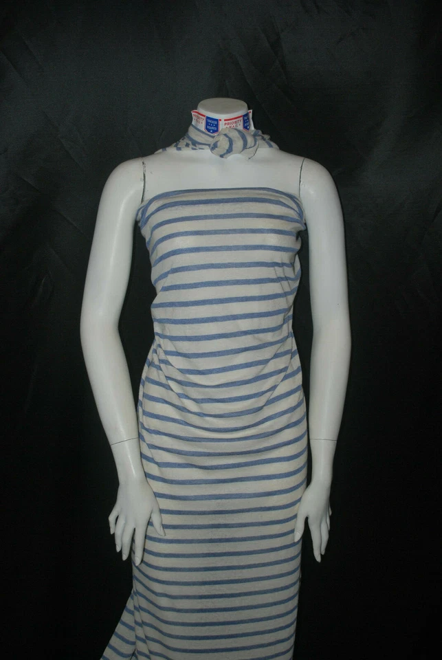 Tejido Jersey Tejido Lino Algodón Rayón 11/16" Denim Azul 3/4" Avena Natural  Foto 3 de 4