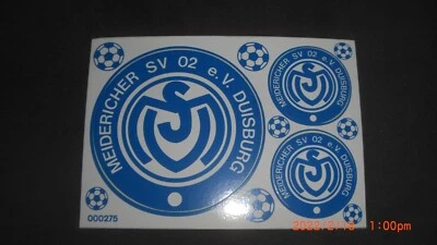 MSV Duisburg Aufkleber Sticker Set - 3 Logos Bundesliga Fussball