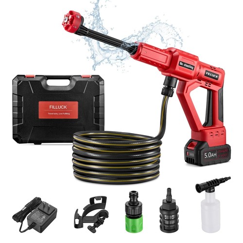 Cordless Pressure Washer, 1060 PSI Handheld High-Pressure Cleaner with 5.0Ah ...
