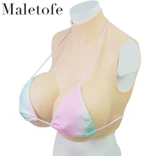 Maletofe Realistic Silicone Breast Forms Fake Boobs Breastplate For Crossdresser