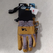 NWT Wells Lamont Lifty Leather Snow Glove Whiskey Tan Men's Size XS