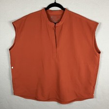 Figs Scrub Top Womens XXL Rafaela Oversized V-Neck Shirt Nurse Medical Orange