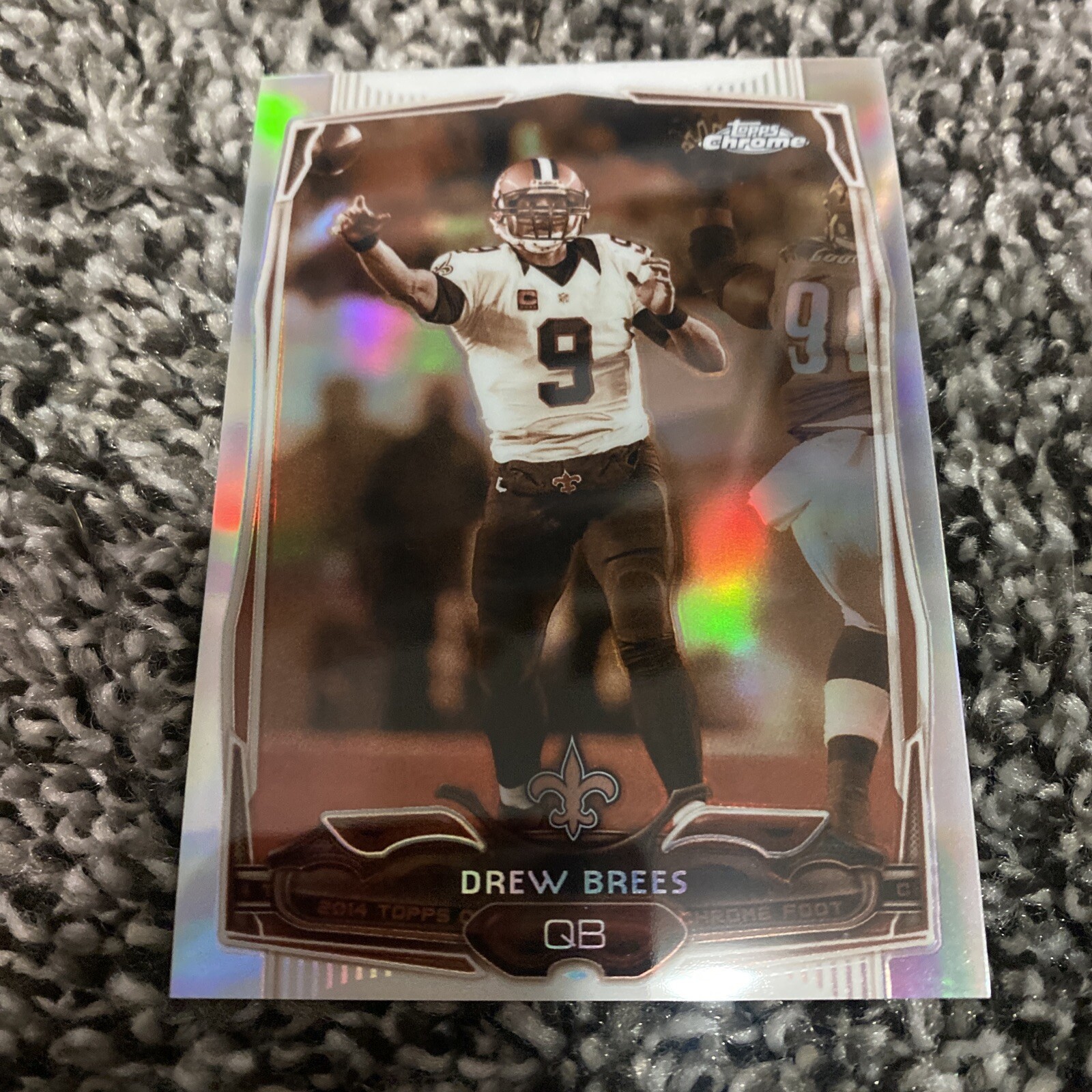 2014 Topps Chrome Drew Brees Saints #17 SEPIA Refractor 56/99