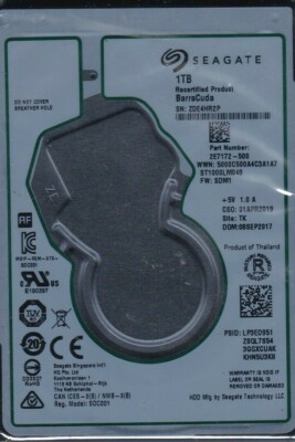 ST1000LM048 p/n: 2E7172-500 f/w: SDM1 TK 2017 s/n: ZDE 1TB SATA 2.5''SEAGATE