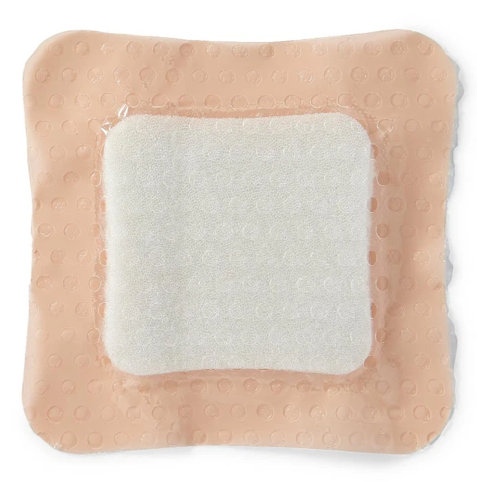 Medline Optifoam Gentle Silicone-Faced Foam Dressing 4" x 4", Box of 10 - Image 2 of 4