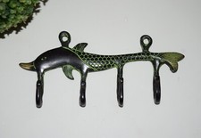 Angel Mermaid Dolphin Hat and Coat Hook Mounted Key Holder Aquatic Mammals HK428