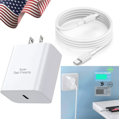 Original 45W Super PD USB-C Wall Fast Charger For iPhone 16 15 14 13 12 Pro Max