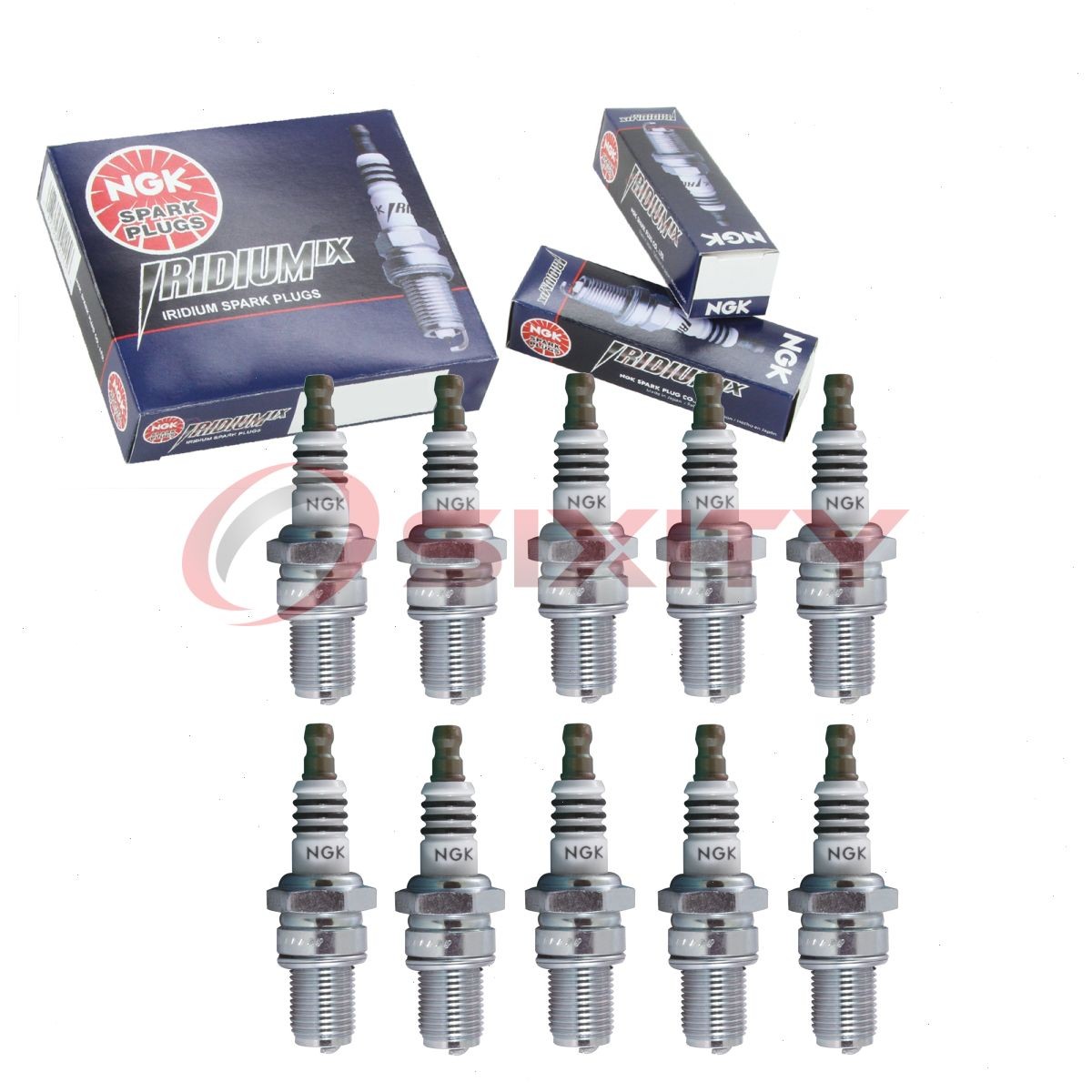 10 pc NGK 2707 BR9ECMIX Iridium IX Spark Plugs for W27EMR-ZU IWM27 jr