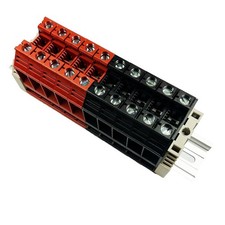 Dinkle Assembly DK35N Red/Black 10 Gang Box Connector DIN Rail Terminal Block...