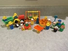 Lot of 16 Vintage Fisher Price Little People with Accessories