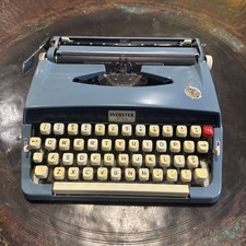 Brother Webster XL-500 Manual Typewriter – Blue Vintage Portable w/ Case thumbnail