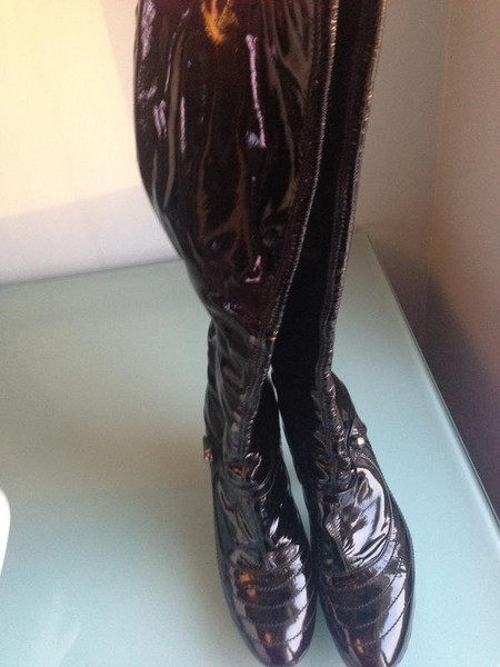 Women Casadei Boots Black Leather 39 #136N