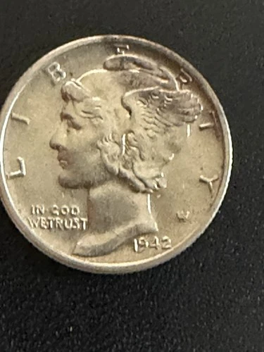 1942 S Mercury Dime AU