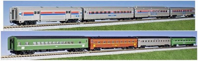 Kato 1061971 Spur N 8er Set Personenwagen Amtrak, Ep.IV, Rainbow Era