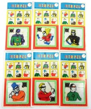 70s Batman Slide Puzzle Complete Set of Six Vintage Hong Kong NOS On Card