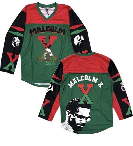 Brand New Headgear Malcolm X Embroidered Green Hockey Jersey LARGE with tags!